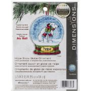 Picture of Hope Snowglobe Counted Cross Stitch Kit 3.75"X4.5" 14 Count Plastic Canvas