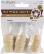 Picture of Mini Wood Barrel 35x25mm 3/Pkg 