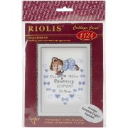 Picture of Boys Birth Announcement Counted Cross Stitch Kit 7.125"X9.5" 14 Count