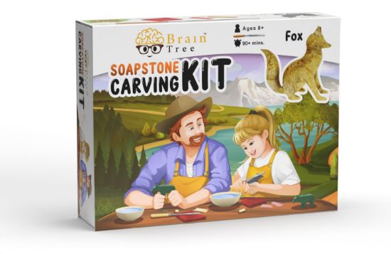 Picture of Brain Tree Soapstone Carving Kit-Fox