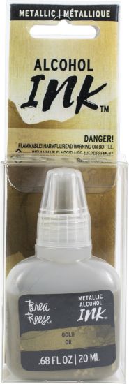 Picture of Brea Reese Pigment Alcohol Inks 20ml Metallic Gold