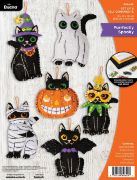 Picture of Bucilla Felt Ornaments Applique Kit Set Of 6-Purrfectly Spooky