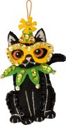 Picture of Bucilla Felt Ornaments Applique Kit Set Of 6-Purrfectly Spooky