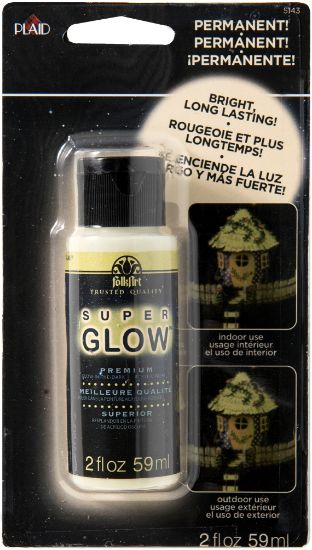Picture of FolkArt Super Glow Acrylic Glow-In-The-Dark Paint Carded 2oz Green