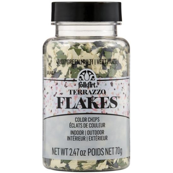 Picture of FolkArt Terrazzo Flakes 2.47oz-Green Multi