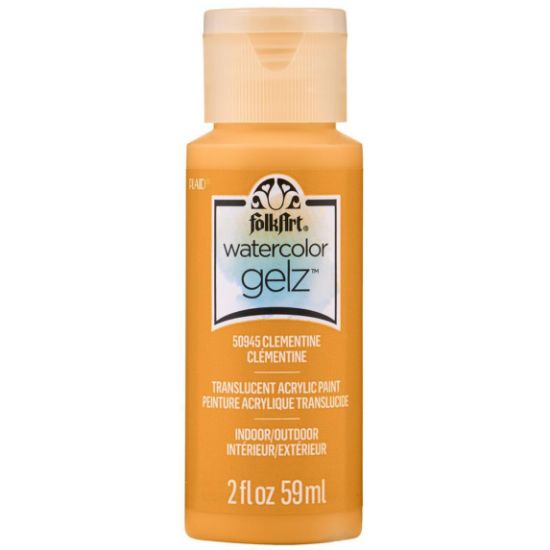 Picture of FolkArt Watercolor Gelz Acrylic Paint 2oz-Clementine