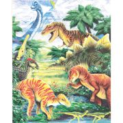 Picture of Color Pencil By Number Kit 8.75"X11.75" Dinosaur Fun