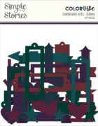 Picture of Color Vibe Chipboard Bits & Pieces 120/Pkg-Darks