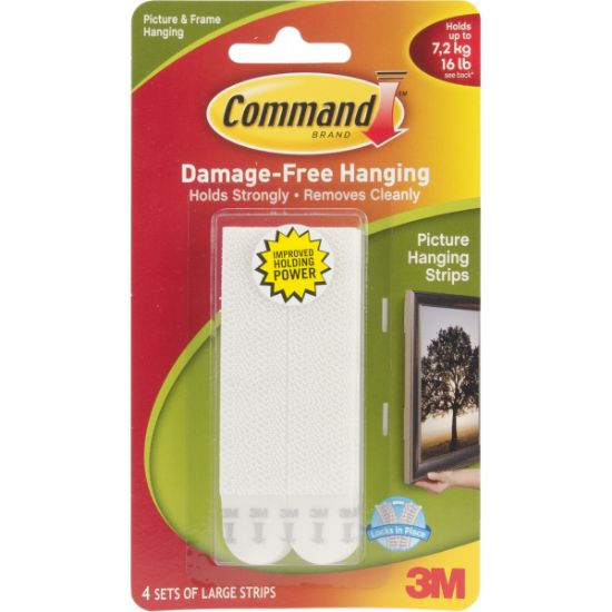 Picture of Command Large Picture Hanging Strips White 4 Sets/Pkg