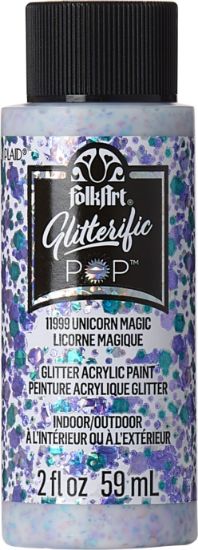 Picture of Folkart Glitterific Pop Acrylic Paint 2oz-Unicorn Magic