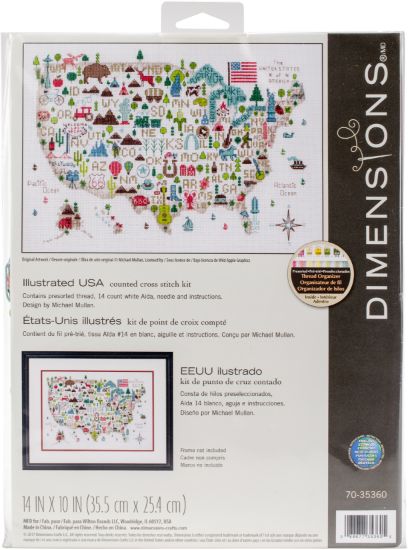 Picture of Dimensions Counted Cross Stitch Kit 14"X10"-Illustrated Life (14 Count)