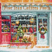 Picture of Dimensions Gold Petite Counted Cross Stitch Kit 6"X6"-Coffee Shop (18 Count)