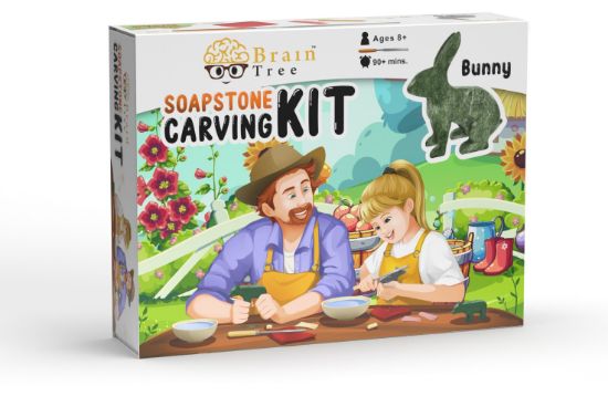 Picture of Brain Tree Soapstone Carving Kit-Bunny