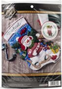 Picture of Bucilla Felt Stocking Applique Kit 18" Long Nordic Snowman