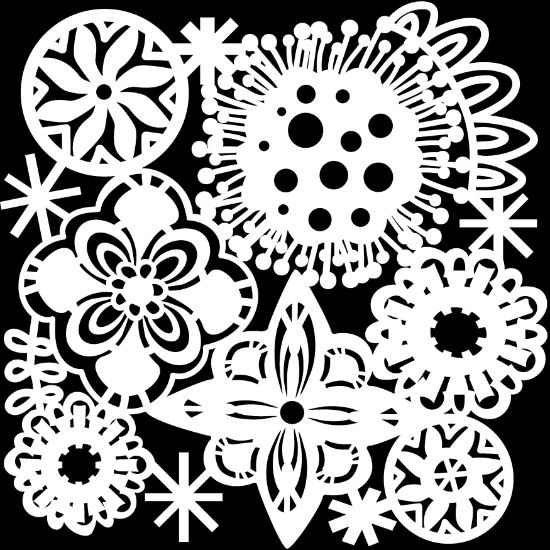 Picture of Crafter's Workshop Template 12"X12"-Festive Flowers
