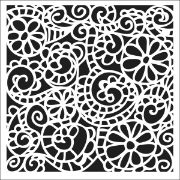 Picture of Crafter's Workshop Template 12"X12" Swirly Garden