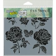 Picture of Crafter's Workshop Template 6"X6" Cabbage Roses