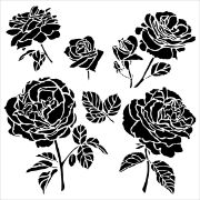 Picture of Crafter's Workshop Template 6"X6" Cabbage Roses