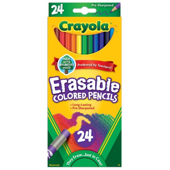 Picture of Crayola Erasable Colored Pencils 24/Pkg Long