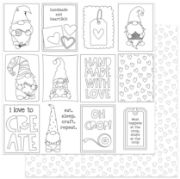 Picture of Crafting With My Gnomies Double-Sided Cardstock 12"X12" Color Me Cards