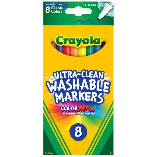Picture of Crayola Fine Line Washable Markers Classic Colors 8/Pkg