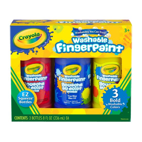 Picture of Crayola Washable Finger Paint 8oz 3/Pkg Primary