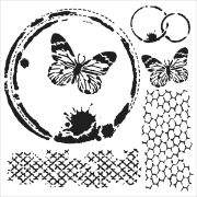 Picture of Crafter's Workshop Template 6"X6" Butterfly Collage