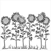 Picture of Crafter's Workshop Template 6"X6" Sunflower Meadow
