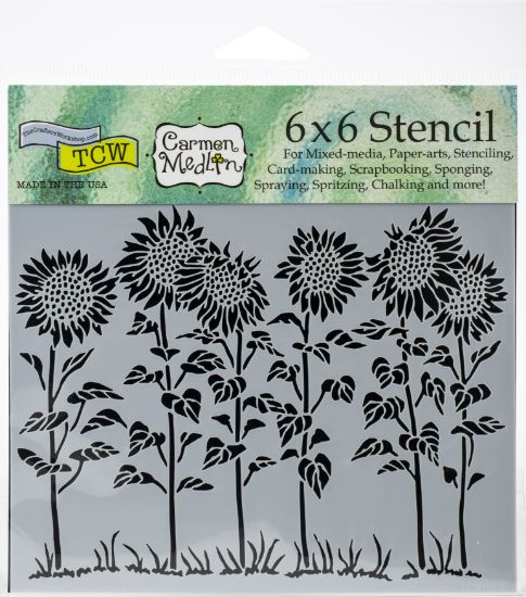 Picture of Crafter's Workshop Template 6"X6" Sunflower Meadow