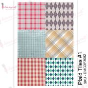 Picture of Dress My Craft Transfer Me Sheet A4 Plaid Tiles #1