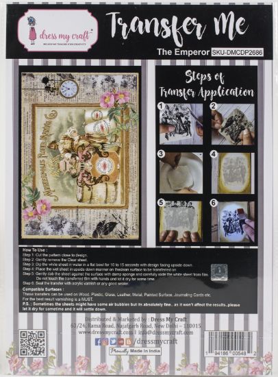 Picture of Dress My Craft Transfer Me Sheet A4 The Emperor