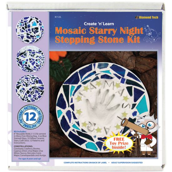 Picture of Mosaic Stepping Stone Kit Starry Night