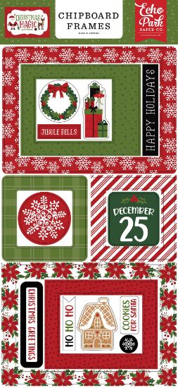 Picture of Christmas Magic Chipboard 6"X13"-Frames