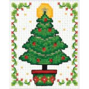 Picture of Christmas Tree Ornament Counted Cross Stitch Kit 2"X3"