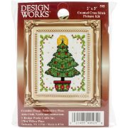 Picture of Christmas Tree Ornament Counted Cross Stitch Kit 2"X3"