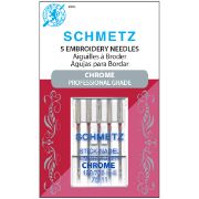Picture of Chrome Embroidery Machine Needles Size 75/11 5/Pkg