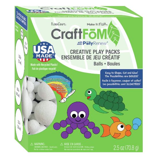 Picture of FloraCraft CraftFoM Play Pack 2.5oz Ball, White
