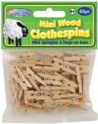 Picture of Mini Wood Clothespins Natural 1" 45/Pkg