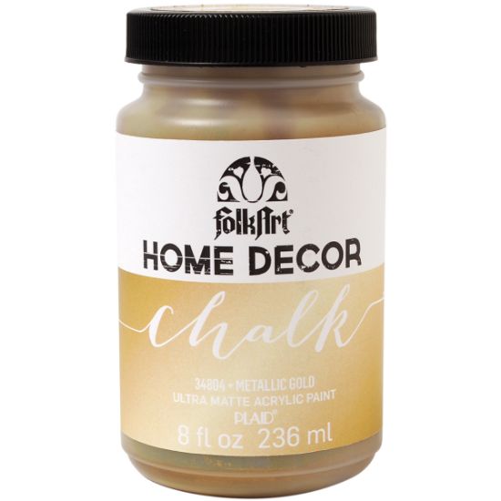 Picture of FolkArt Home Decor Chalk Paint Metallic 8oz Gold
