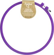 Picture of Anchor Sparkle Plastic Embroidery Hoop Assorted Colors 8" Diameter Blue, Purple Or Yellow