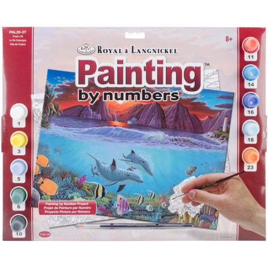 Picture of Paint By Number Kit 15.375"X11.25" Ocean Life