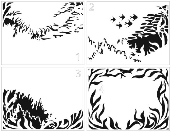 Picture of Crafter's Workshop Layered Card Stencil 8.5"X11"-A2 Layered Sea Paradise