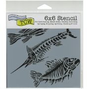 Picture of Crafter's Workshop Template 6"X6" Fish Fossils