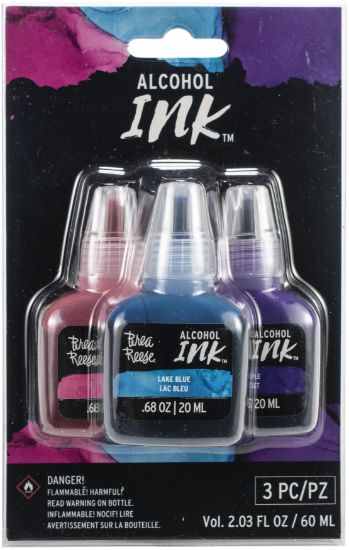 Picture of Brea Reese Alcohol Inks 20ml 3/Pkg Pink/Lake Blue/Purple