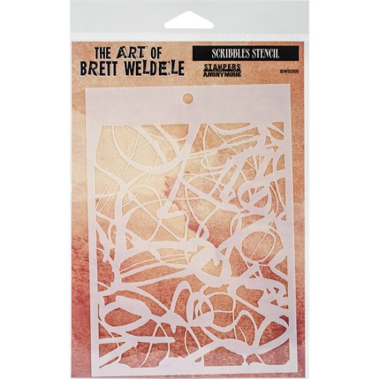 Picture of Brett Weldele Stencils 6.5"X4.5" Scribbles