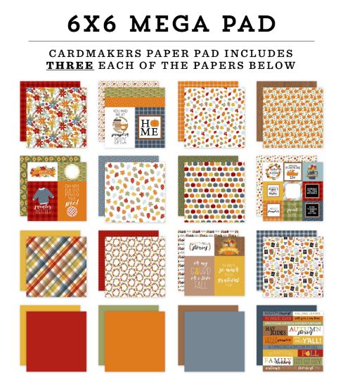 Picture of Echo Park Double-Sided Mega Paper Pad 6"X6" 48/Pkg-Fall Fever