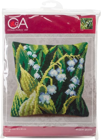 Picture of Collection D'Art Stamped Needlepoint Cushion Kit 40X40cm Muguet Gauche