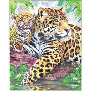Picture of Color Pencil By Number Kit 8.75"X11.75" Jaguar Family