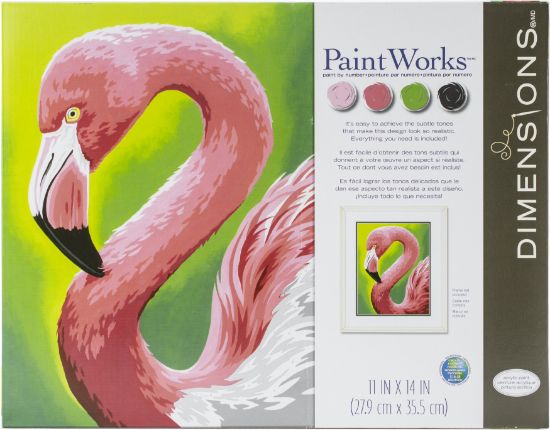 Picture of Paint Works Paint By Number Kit 11"X14" Flamingo Fun