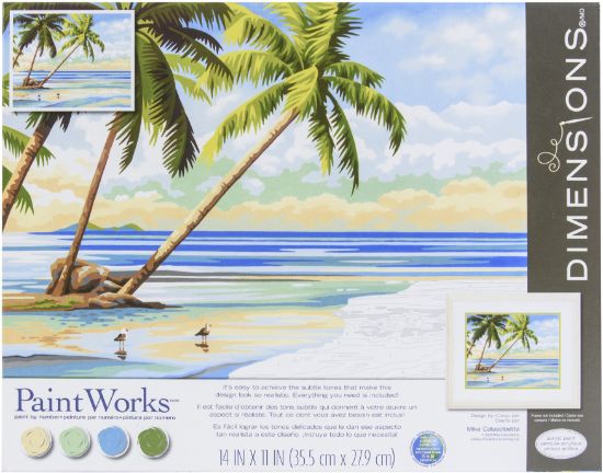 Picture of Paint Works Paint By Number Kit 14"X11" Tropical View